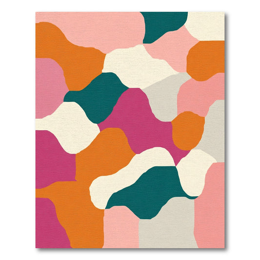 Melding Colorful Abstract Organic Shapes Rug