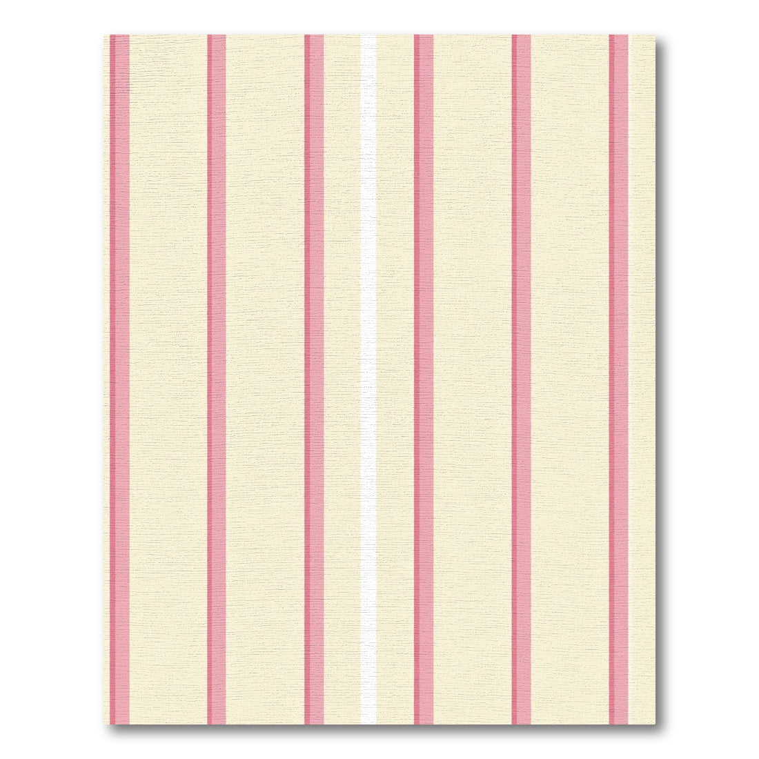 Sweet Pink Cream Striped Vertical Rug