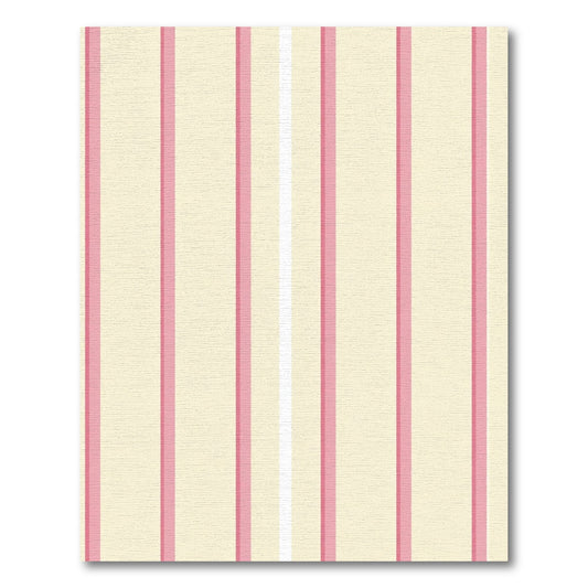 Sweet Pink Cream Striped Vertical Rug