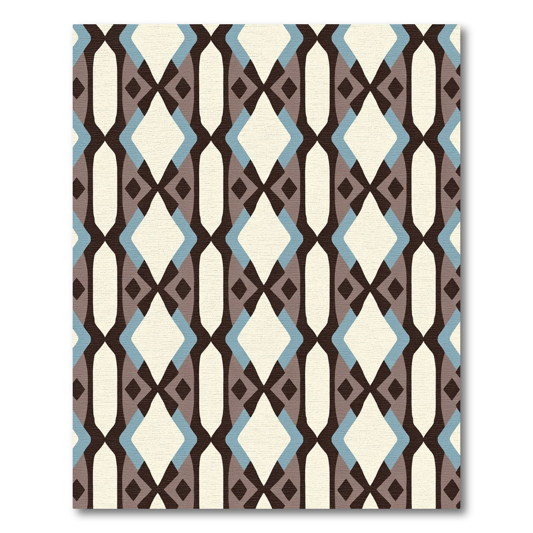 Mid Century Diamond Lattice Rug