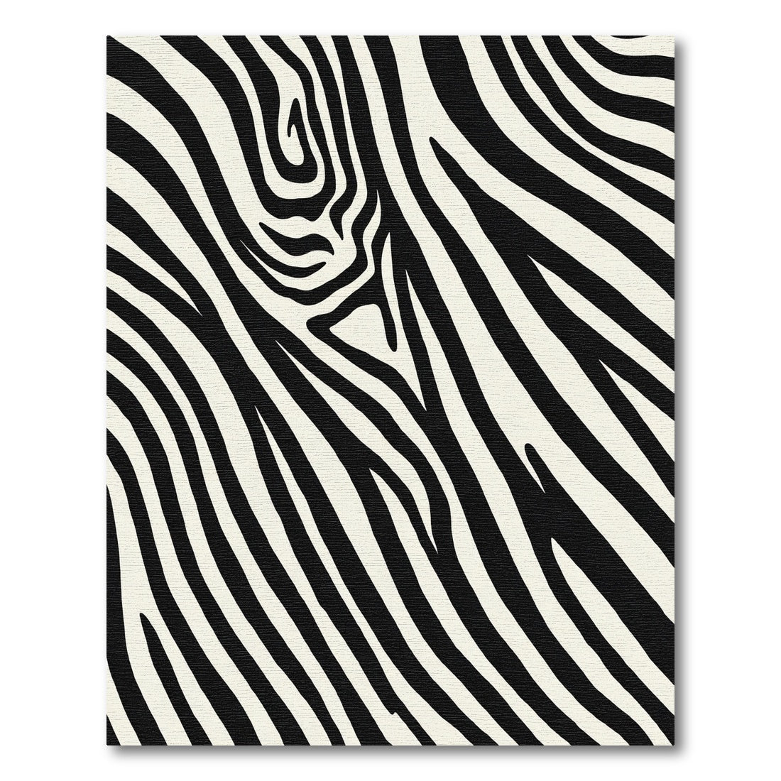 Striking Black White Organic Lines Rug