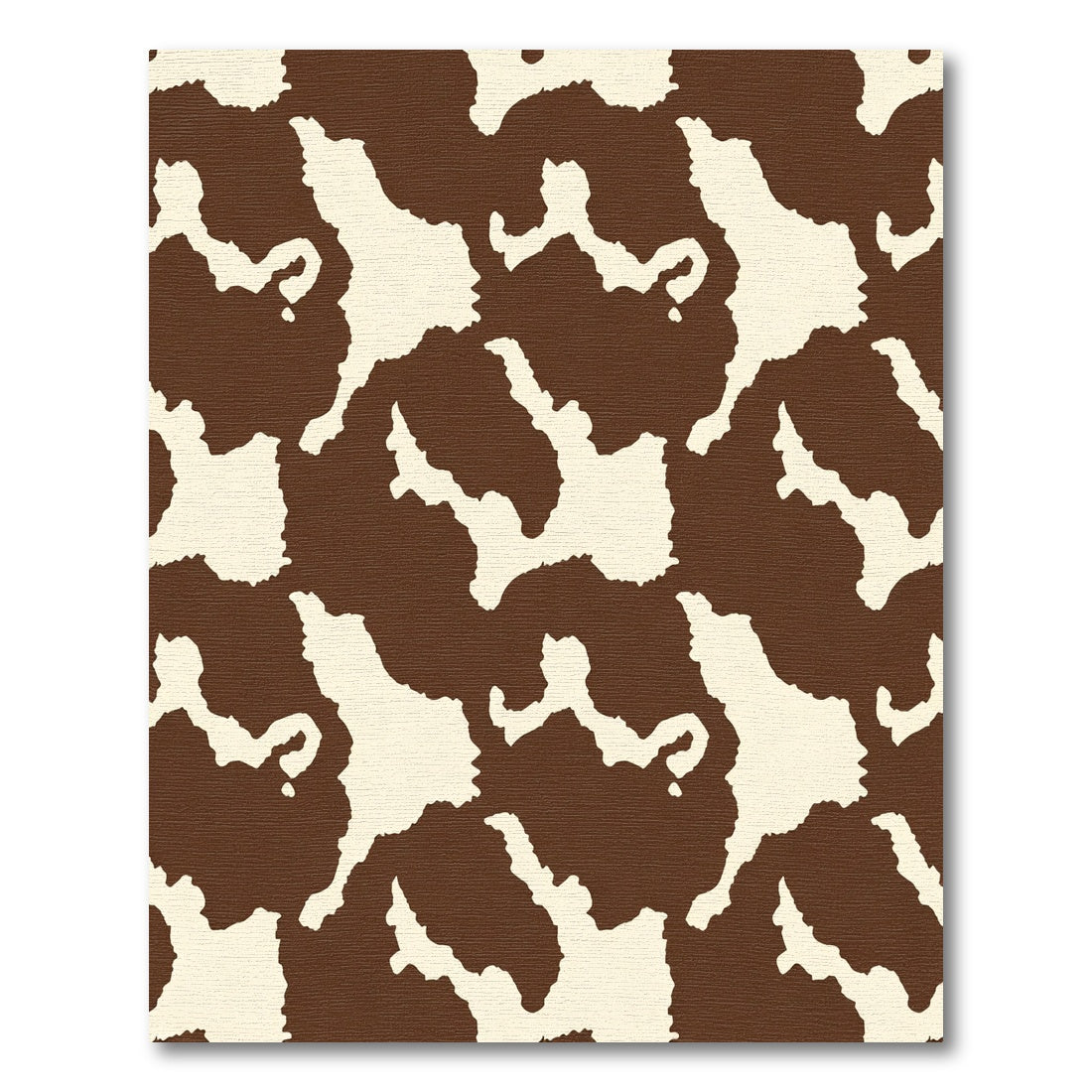 Brown Cream Organic Spots Rug