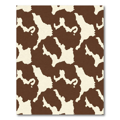 Brown Cream Organic Spots Rug