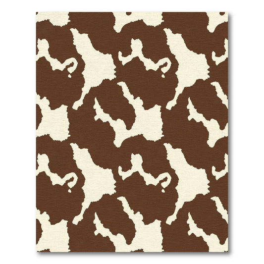 Brown Cream Organic Spots Rug