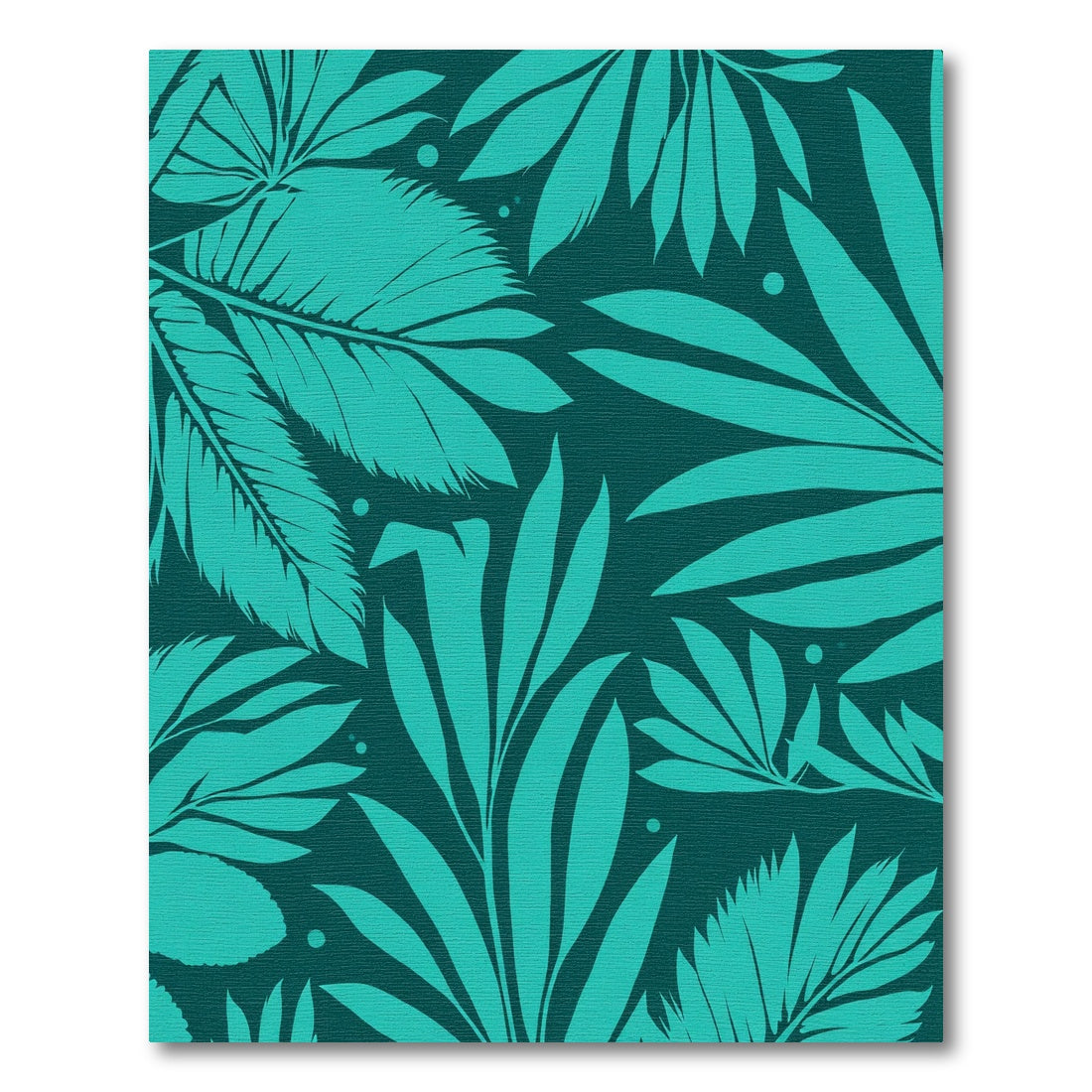 Teal Tropical Foliage Seamless Pattern Rug