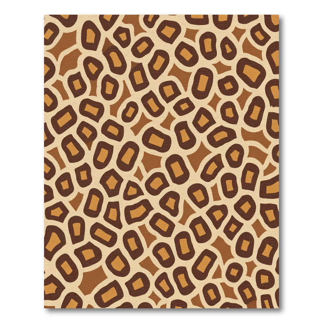 Brown Tan Animal Print Spots Rug