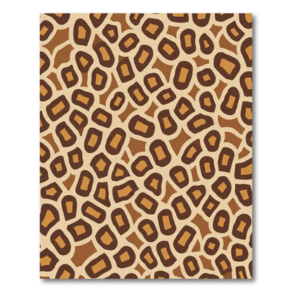 Brown Tan Animal Print Spots Rug