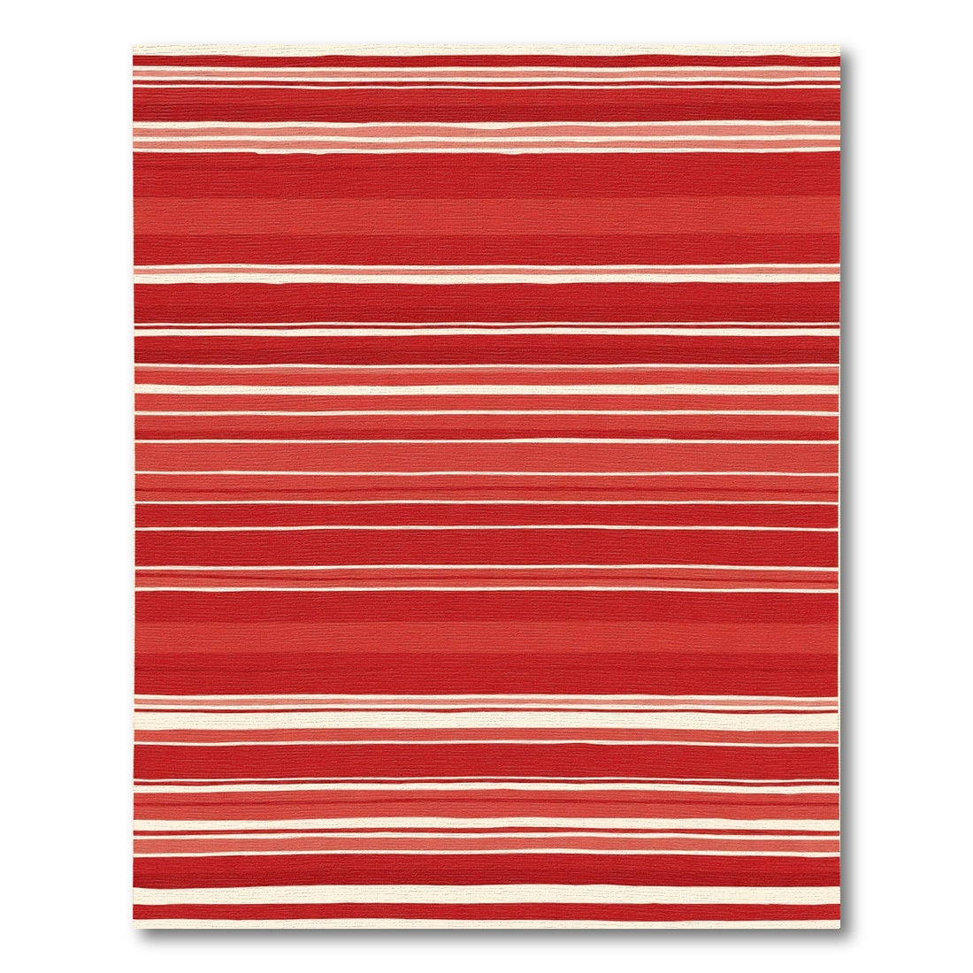 Vibrant Red Striped Horizon Rug
