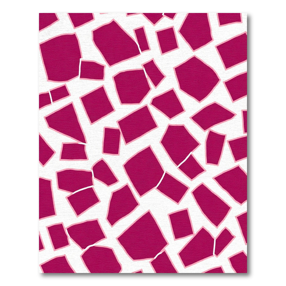 Crimson Abstract Tesselation Shapes Rug