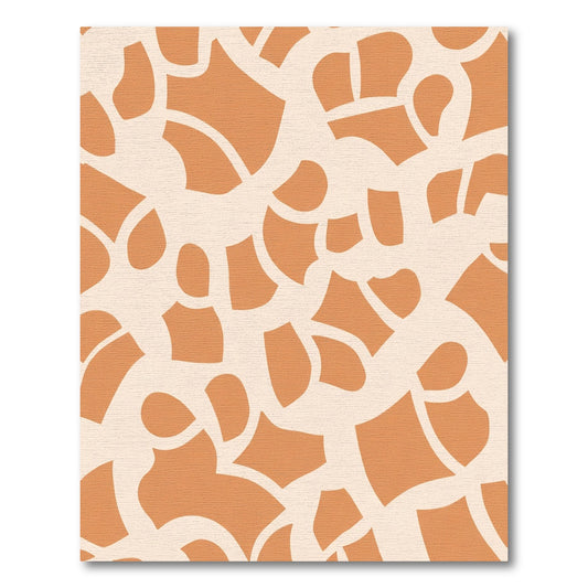 Terra Cotta Abstract Swirl Organic Rug