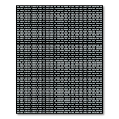 Gray Brick Texture Geometric Rug