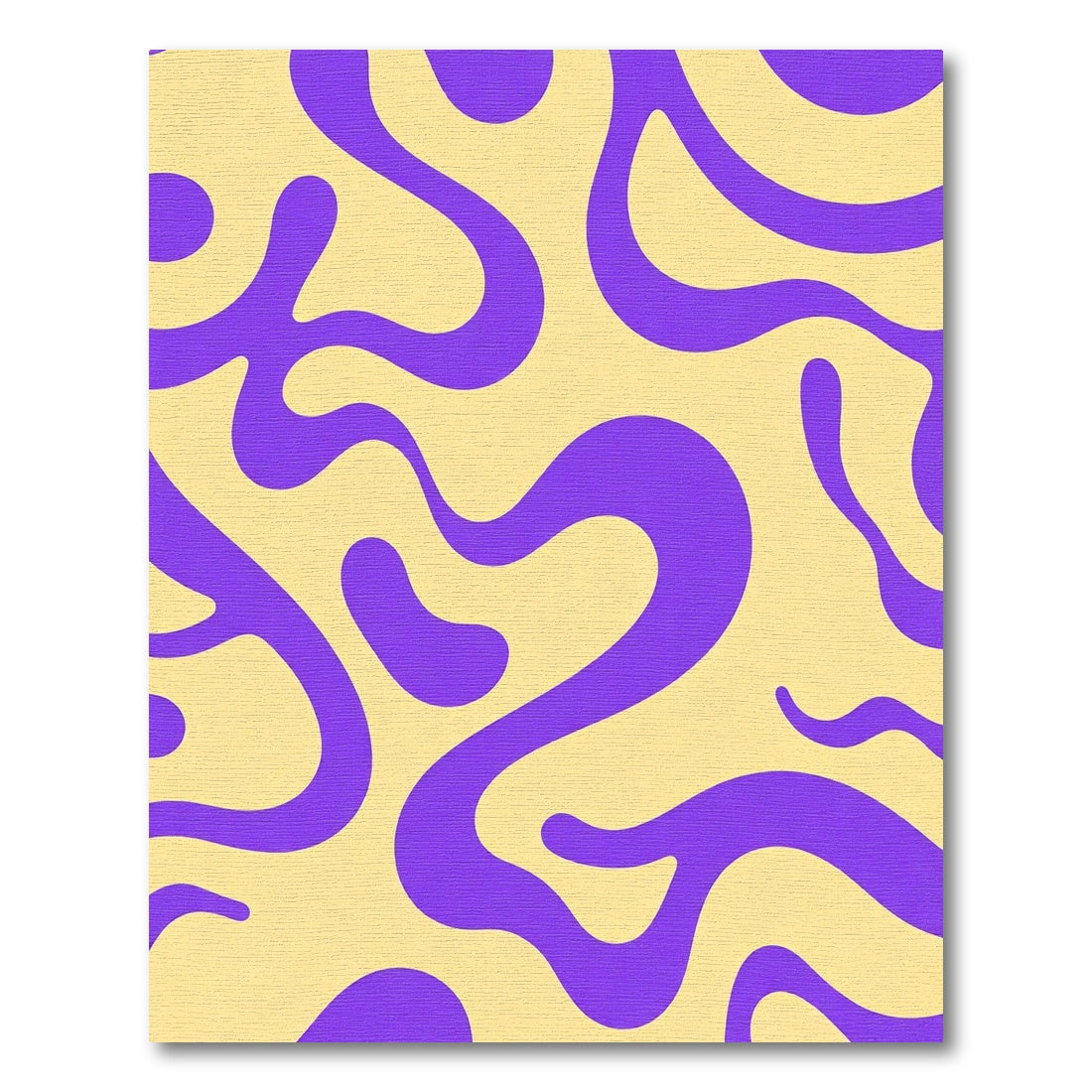 Vibrant Purple Organic Swirl Rug