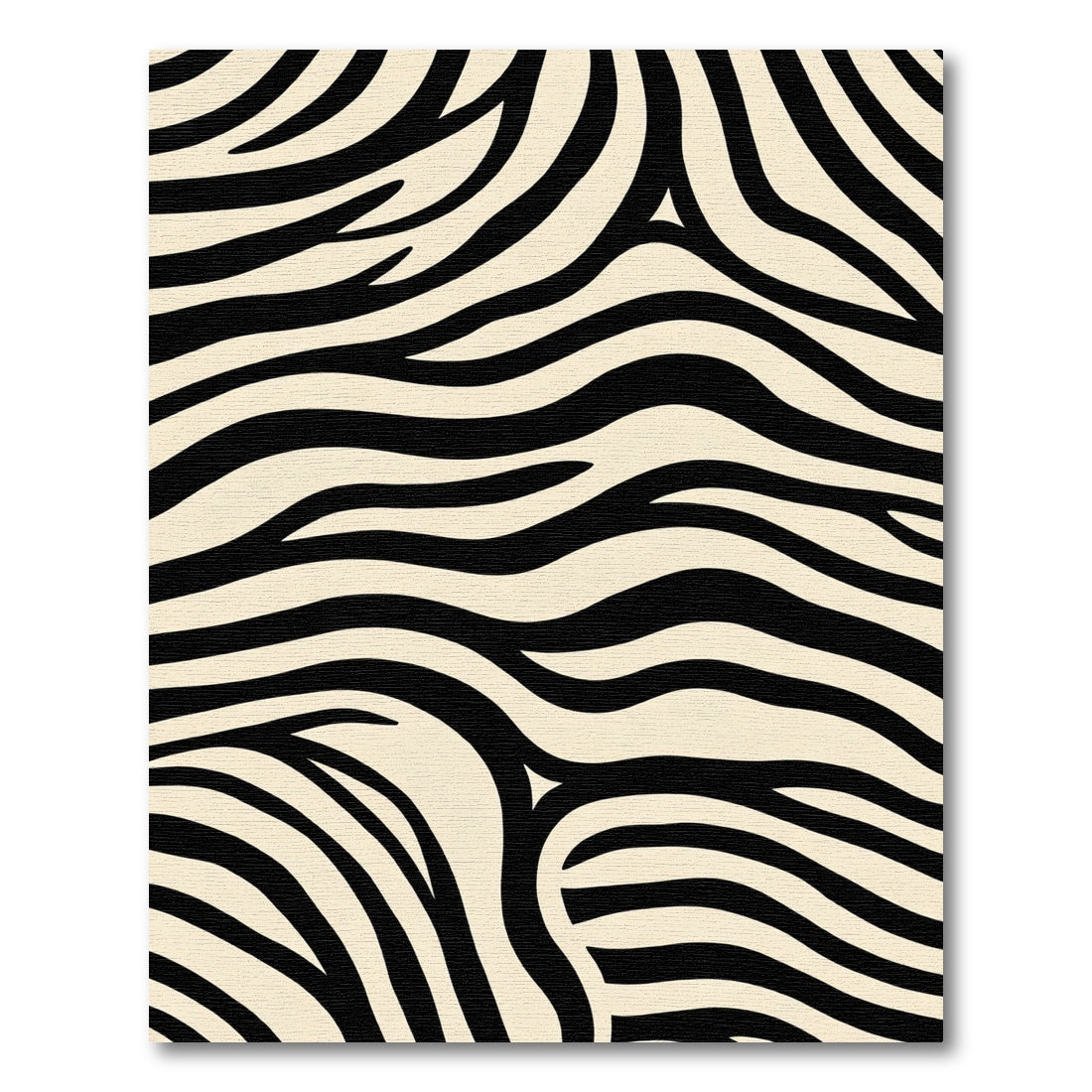 Black Cream Animal Stripe Rug