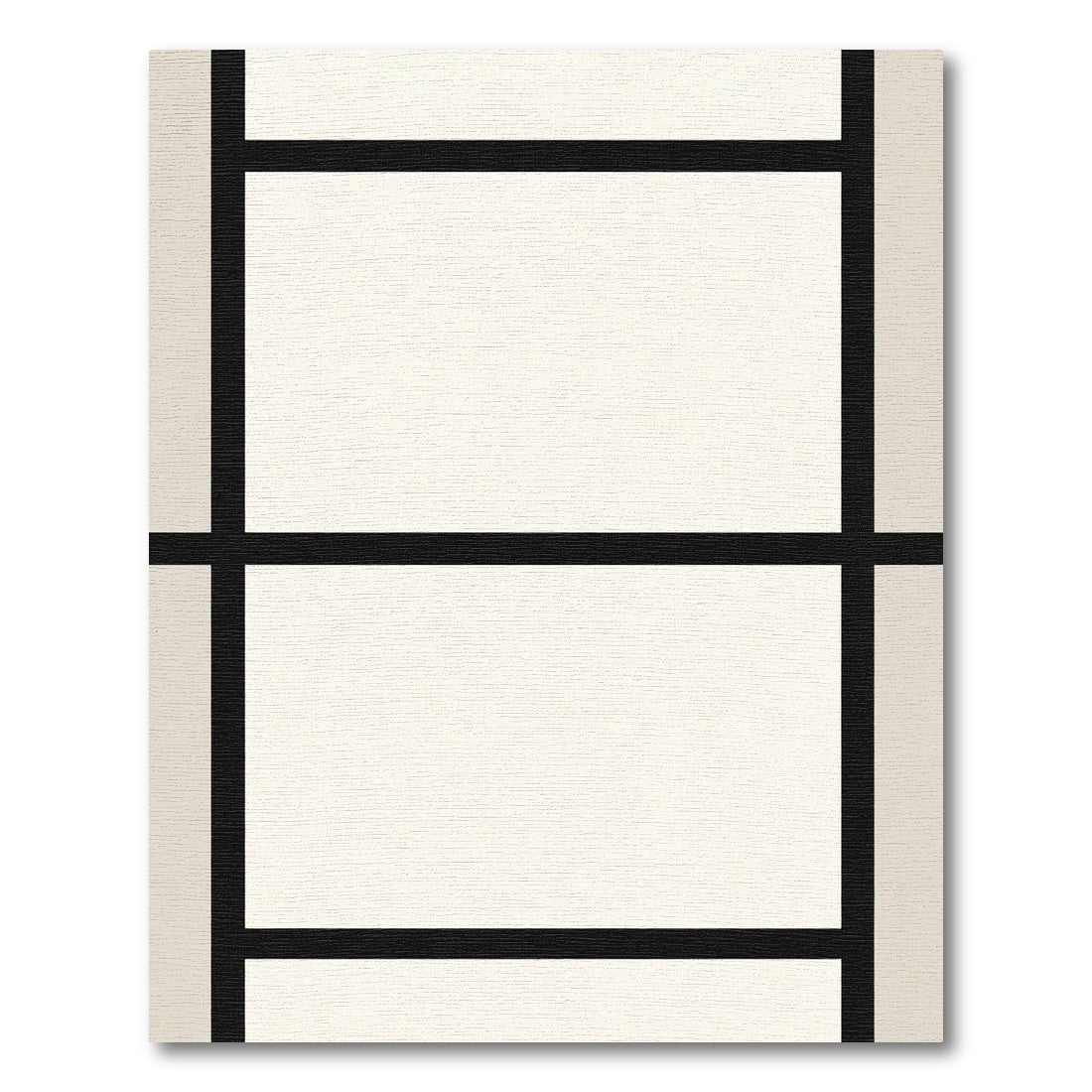 Minimalist Black White Grid Rectangles Rug