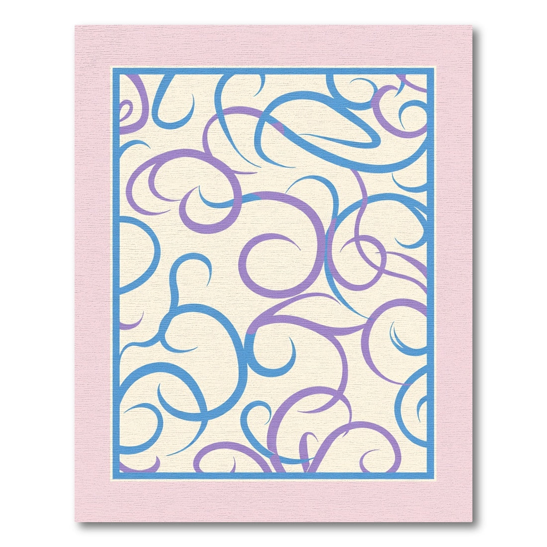 Pastel Swirl Curled Ribbon Rug