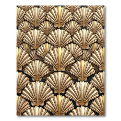 Art Deco Gold Fan Repeat Rug