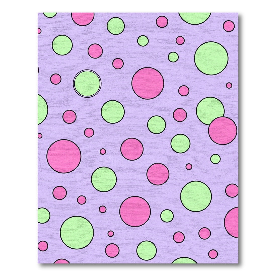 Lavender Pink Green Scattered Circles Rug