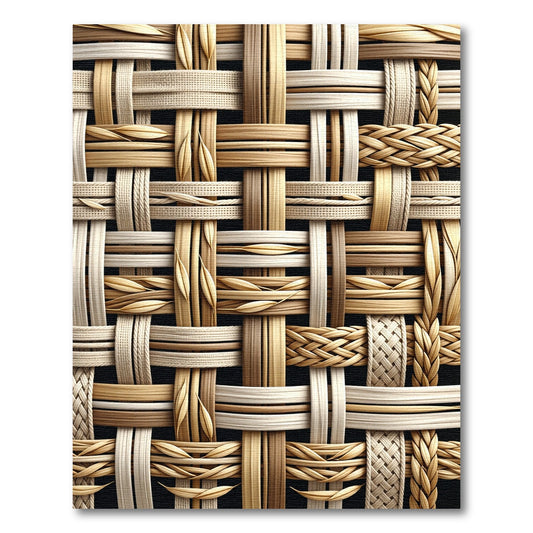 Natural Woven Texture Basketweave Rug