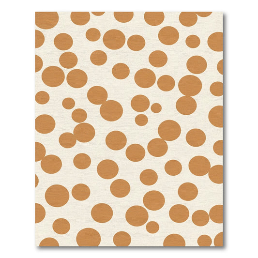 Warm Sienna Scattered Circles Rug
