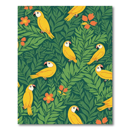 Lush Emerald Green Parrot Jungle Rug