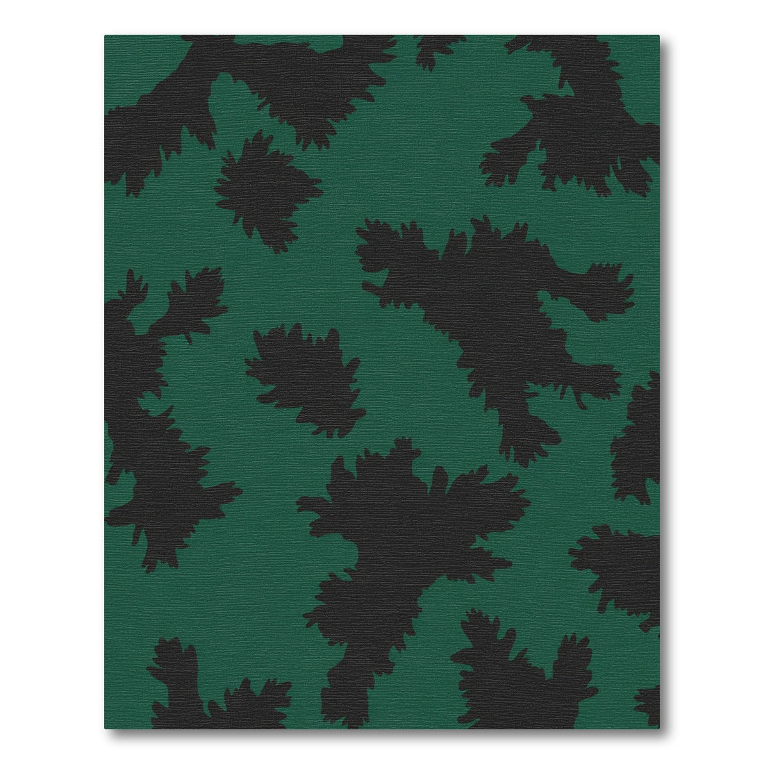 Deep Green Abstract Foliage Rug