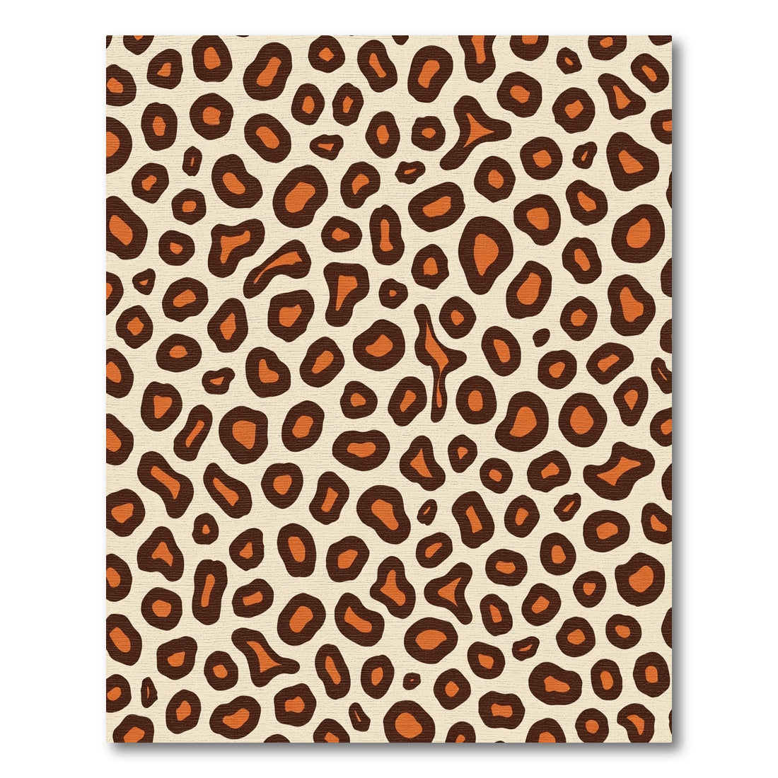 Cream Brown Animal Print Spots Rug