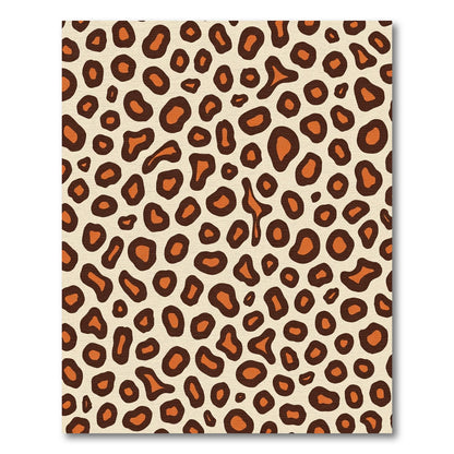 Cream Brown Animal Print Spots Rug