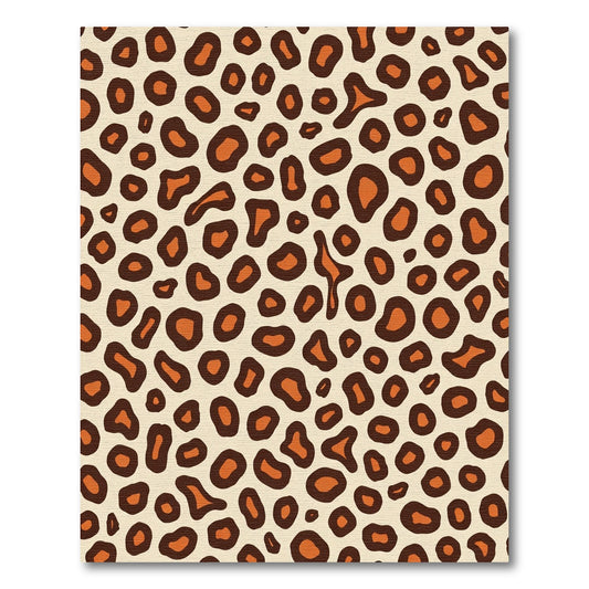 Cream Brown Animal Print Spots Rug
