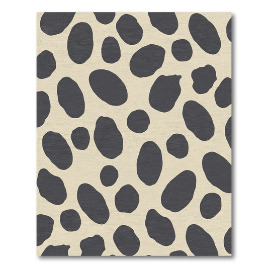 Modern Charcoal Spotted Cream Rug