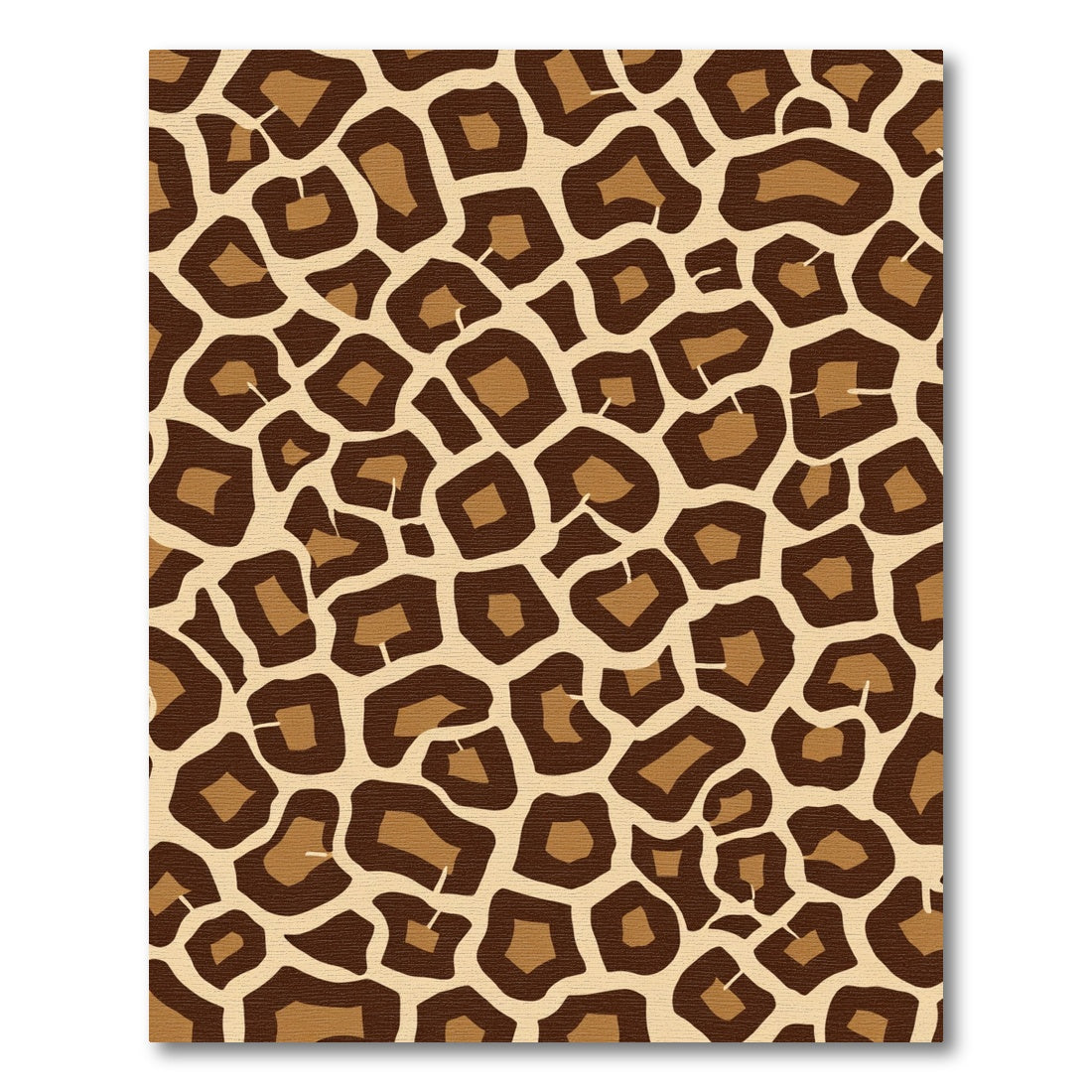 Brown Beige Animal Spots Rug