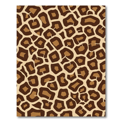 Brown Beige Animal Spots Rug