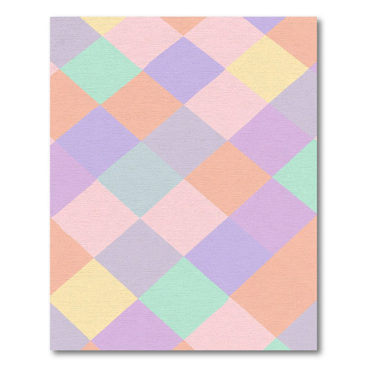 Pastel Diamond Quilted Harlequin Rug