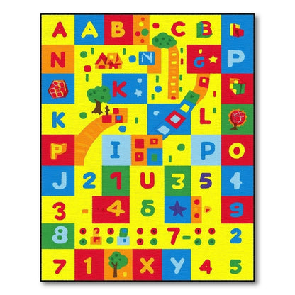 Playful Alphabet Numbers Road Rug