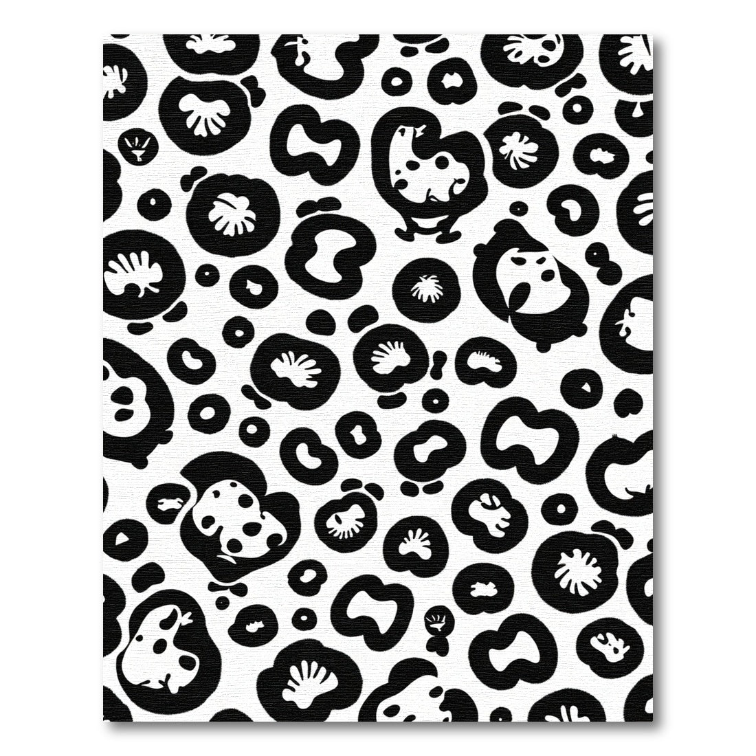 Bold Black Abstract Animal Spots Rug