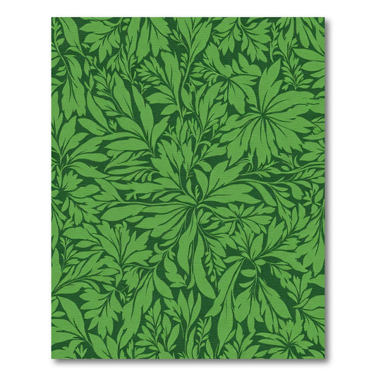Lush Green Verdant Foliage Rug