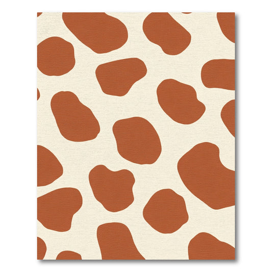 Cream Tan Spotted Organic Shapes Rug