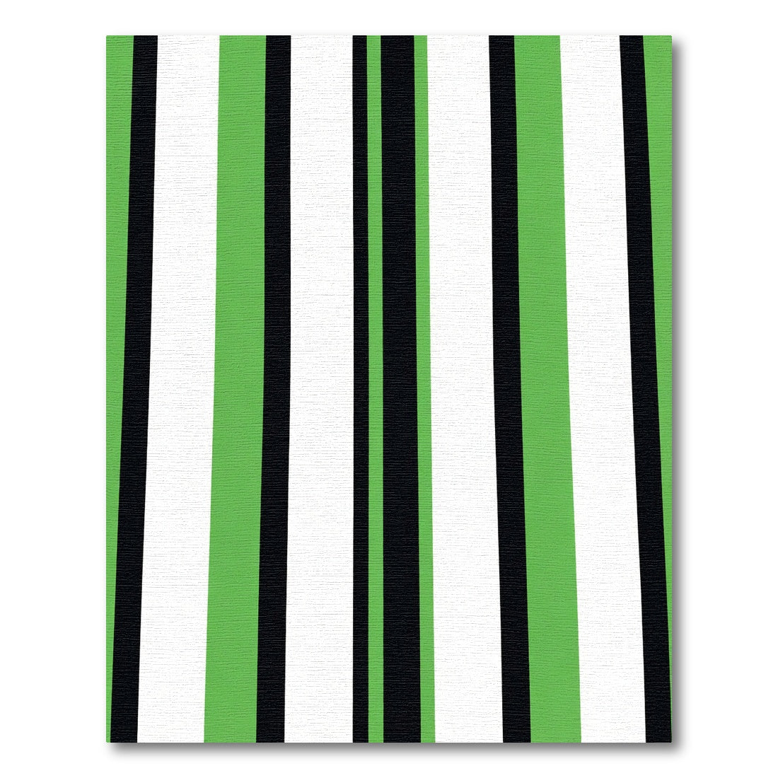 Verdant Black White Vertical Stripe Rug