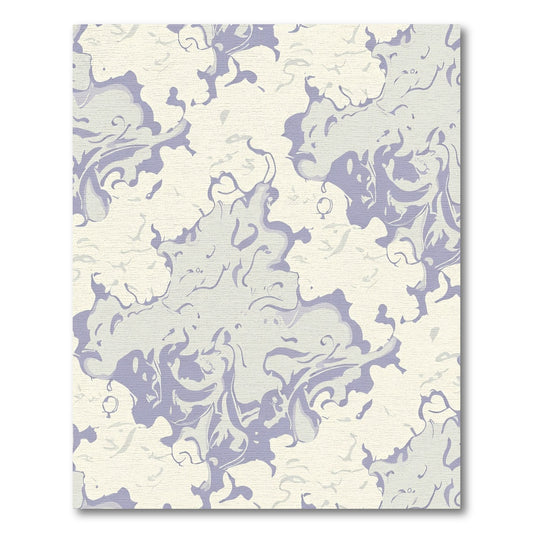Lilac And Cream Swirl Wash Rug