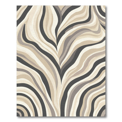 Earthy Toned Flowing Stripes Rug