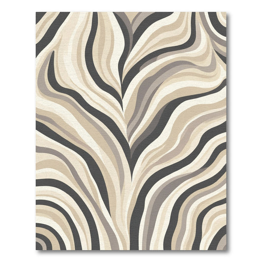 Earthy Toned Flowing Stripes Rug