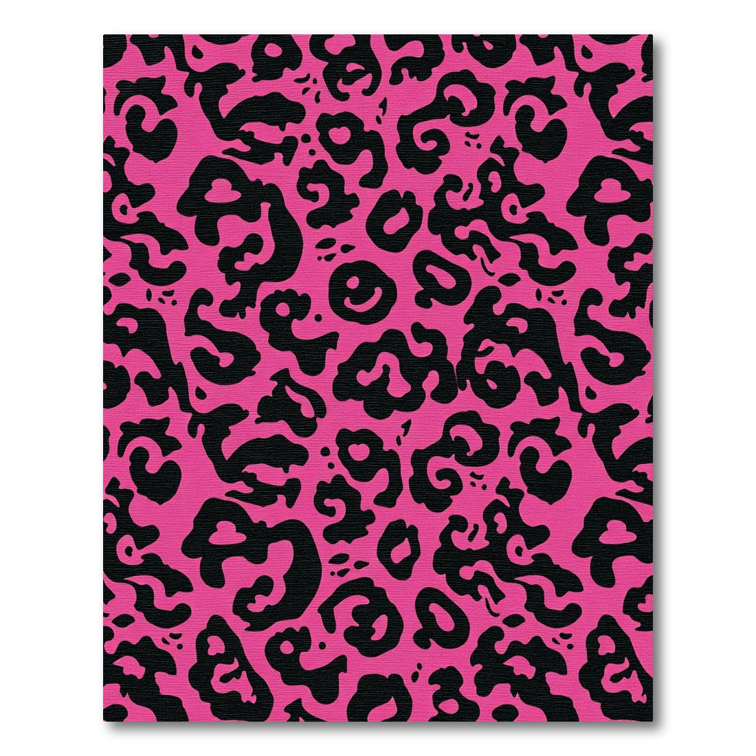 Hot Pink Black Leopard Spots Rug