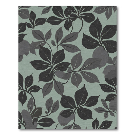 Monochromatic Leafy Vine Arrangement Rug