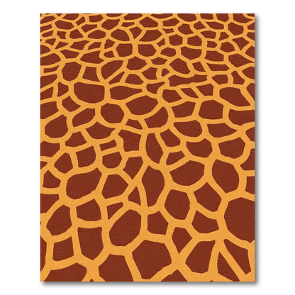 Warm Brown Giraffe Spot Rug