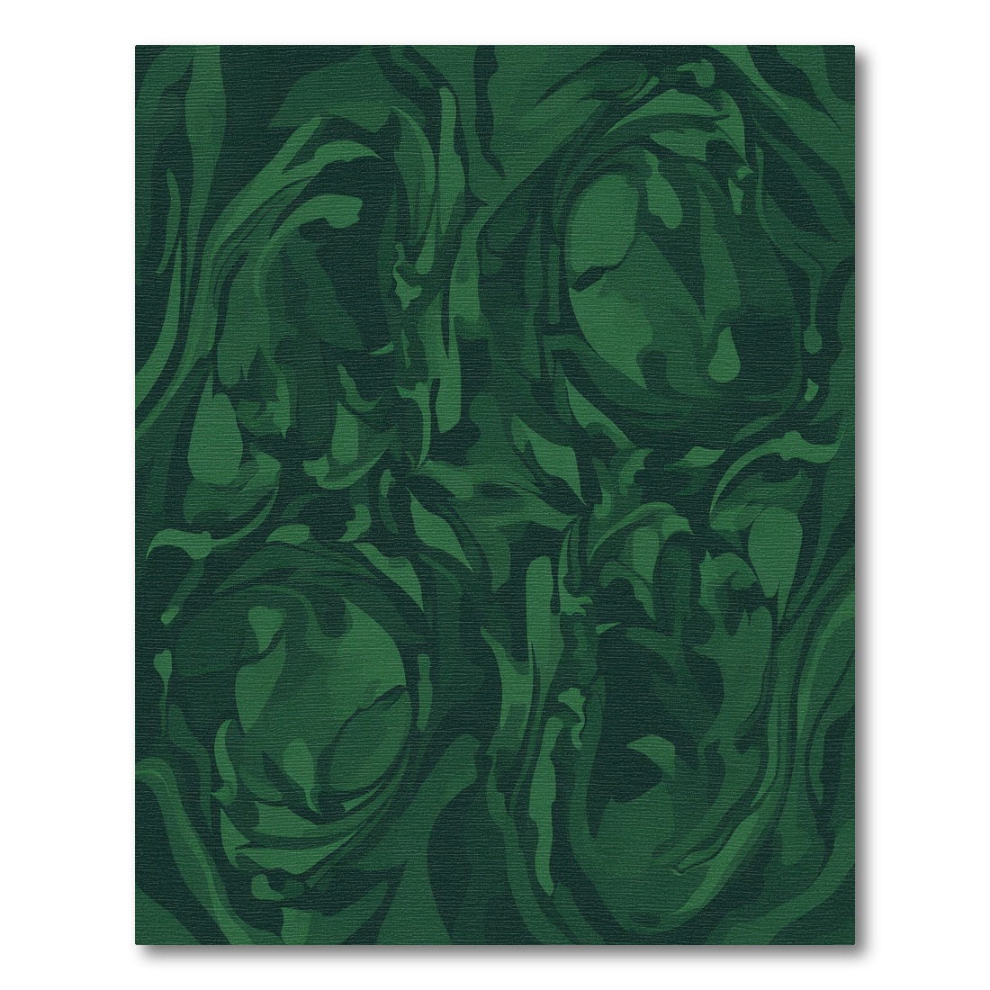 Deep Forest Swirling Abstract Rug