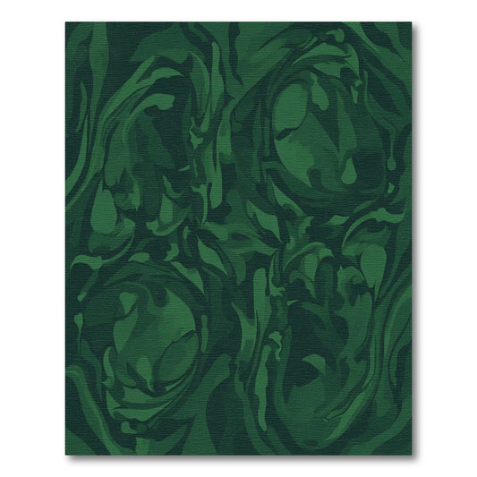 Deep Forest Swirling Abstract Rug