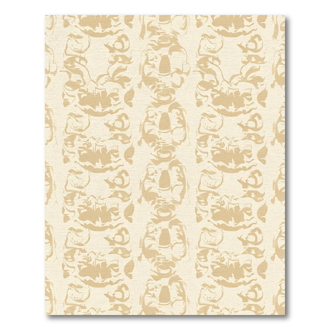 Ecru Abstract Ornamental Motif Rug