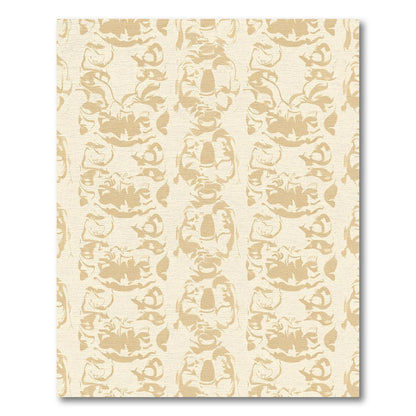 Ecru Abstract Ornamental Motif Rug