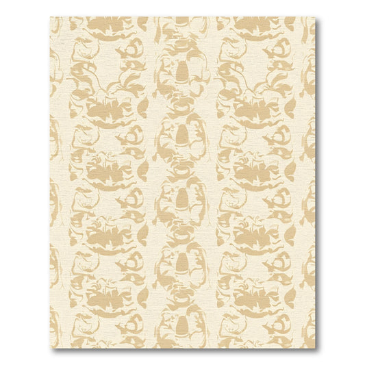 Ecru Abstract Ornamental Motif Rug