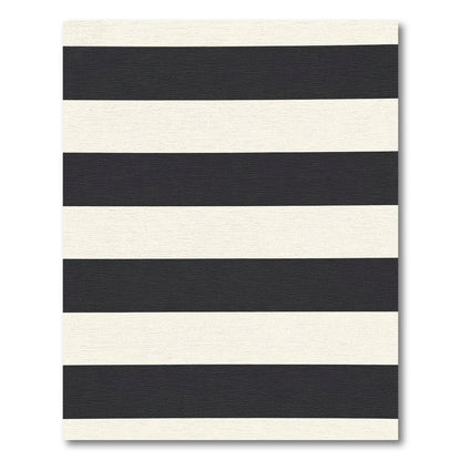 Bold Horizontal Monochrome Lines Rug