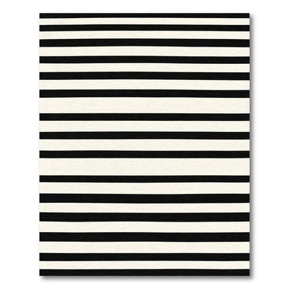 Graphic Linear Black White Rug
